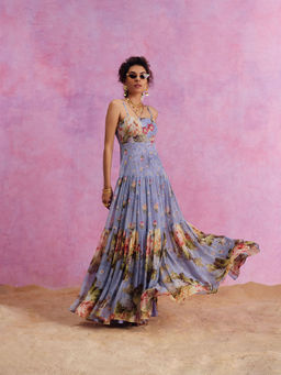 KALISTA - Blue Periwinkle Urika Dress