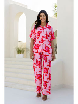GulaboSitabo - Pink Petal Pop Printed Co-Ord (Set of 2)