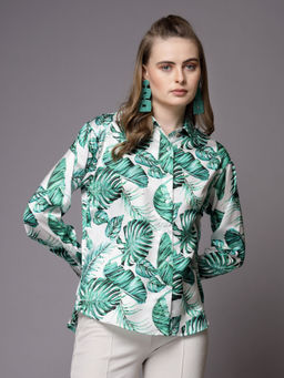 Freehand - Women Regular Fit Tropical Print Shirt