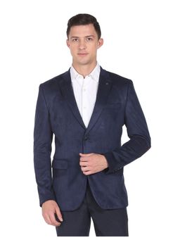 Arrow - Men Navy Solid Zero Calorie Fit Formal Blazer