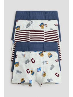 H&M - Boys Blue 5-Pack Cotton Trunks