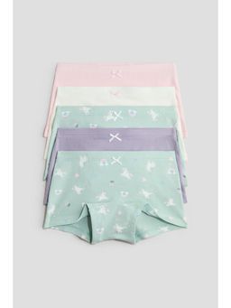 H&M - Girls Pink 5-Pack Cotton Boxer Briefs