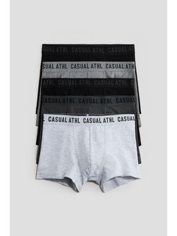 H&M - Boys Grey 5-Pack Cotton Trunks