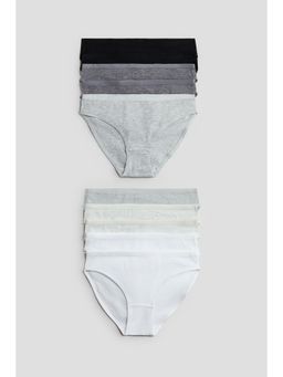 H&M - Girls Grey 10-Pack Cotton Briefs