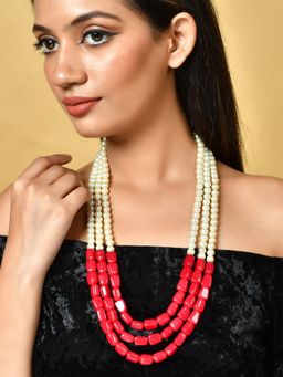 Silvermerc Designs - Red Brass Gold-Plated Layered Necklace