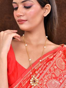 Silvermerc Designs - White Gold-Plated Temple Necklace