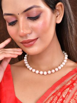 Silvermerc Designs - White Gold-Plated Pearls Beaded Necklace