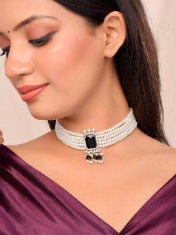 Silvermerc Designs - White Pearl Choker