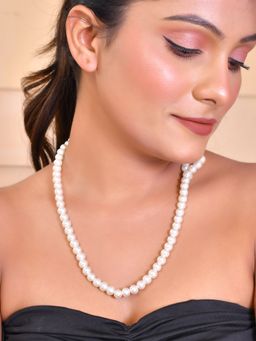 Silvermerc Designs - White Brass Gold-Plated Beaded Necklace