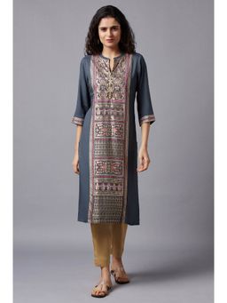 Aurelia - Grey Festive Ethnic Kurta