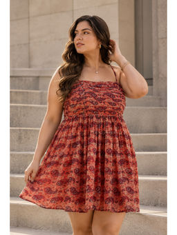 KASSUALLY - Women Plus Size Printed Fit and Flare Dress