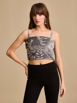 Kazo - Pia Embellished Crop Top
