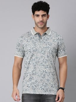Classic Polo - Men Floral Cotton Polo T-Shirt