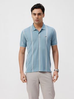 Crocodile - Blue Shadow Aop Slim Fit Polo Tshirts
