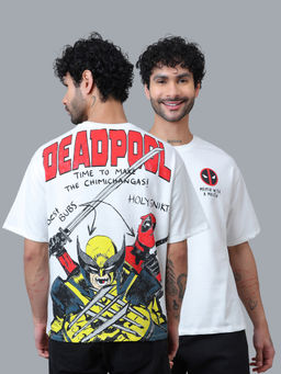 Free Authority - Official Marvel Comic Deadpool Man Cotton Oversized Fit T-Shirt