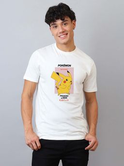 Free Authority - Official Pokeman Pikachu Man Short Sleeve Pure Cotton Regular Fit T-Shirt