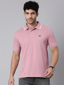 Classic Polo - Men Half Sleeve Polo Neck Slim Fit Solid Cotton T-Shirt