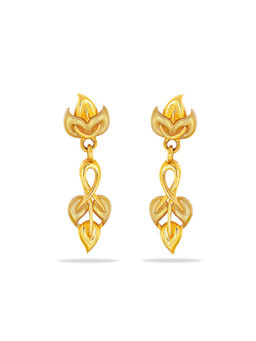 Candere by Kalyan Jewellers - 22K Yellow Gold Lightweight Dangle Earring (One Size)