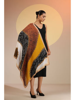 Dusala India - Multi-Colour Printed Juniya Cotton Scarf