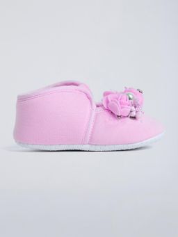 Hopscotch - Girls Pink Fabric Ballerinas