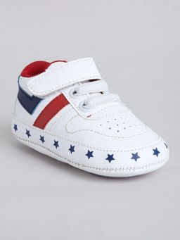 Hopscotch - Unisex White Synthetic Leather Sneakers