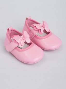 Hopscotch - Girls Pink Synthetic Leather Ballerinas