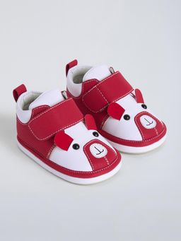 Hopscotch - Unisex Red Synthetic Leather Sneakers