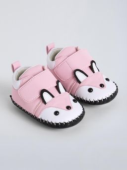 Hopscotch - Girls Pink Synthetic Leather Sneakers