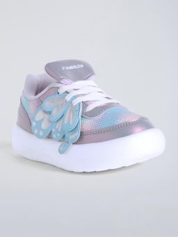 Hopscotch - Girls Lavender Pu Sneakers