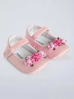 Hopscotch - Girls Peach Eva Ballerinas