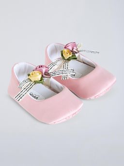 Hopscotch - Girls Peach Eva Ballerinas