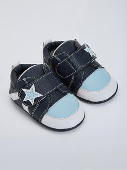 Hopscotch - Boys Blue Synthetic Leather Sneakers