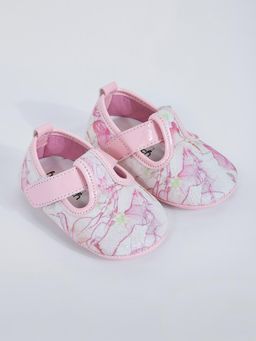 Hopscotch - Girls Pink Synthetic Leather Ballerinas