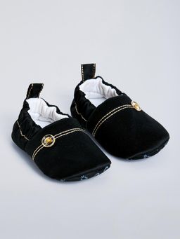 Hopscotch - Unisex Black Fabric Loafers