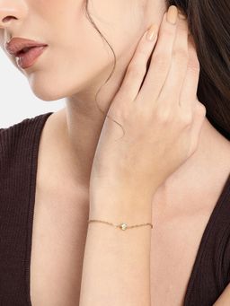 Carlton London - Gold Plated Cz Wraparound Bracelet