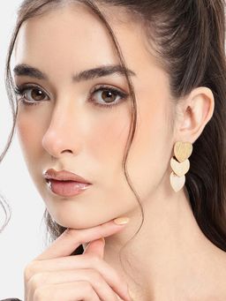 Carlton London - Rose Gold Plated Multiple Heart Drop Earring