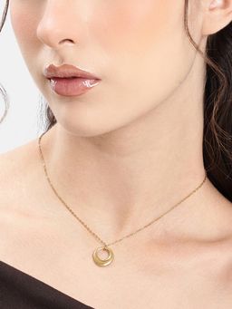 Carlton London - Gold Plated Circular Pendant and Chain