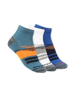SKECHERS - Mens Half Terry Ankle Socks - Multi-Color (Pack of 3)