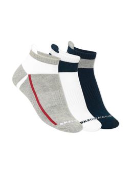 SKECHERS - Mens Half Terry Ankle Socks - Multi-Color (Pack of 3)
