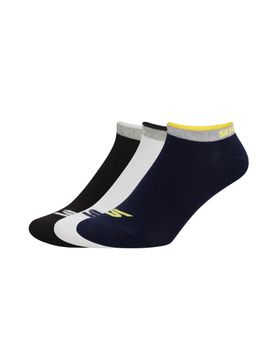 SKECHERS - Mens Non Terry Low Cut Socks - Multi-Color (Pack of 3)