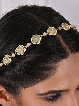 Shlok Jewels - Freesia Emerald Head Band