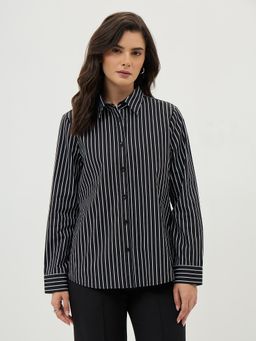 SALT Attire - Azella Black Stripes Shirt