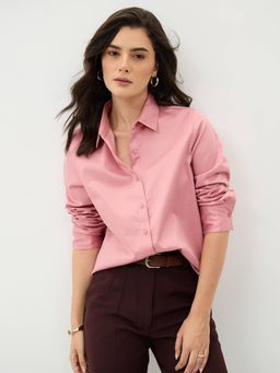 SALT Attire - Pristelle Dusty Pink Soild Shirt