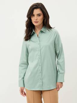 SALT Attire - Pristelle Sea Green Solid Shirt