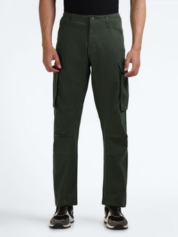 Flying Machine - Mid Rise Slim Fit Cargo Pants- Green