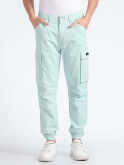 Flying Machine - Slim Jogger Fit Cargo Trousers- Green