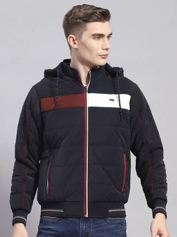Monte Carlo - Navy Solid Hood Jacket