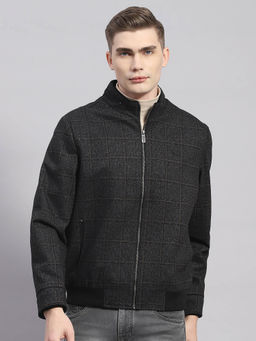 Monte Carlo - Brown Check Stand Collar Jacket