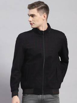 Monte Carlo - Wine Check Stand Collar Jacket