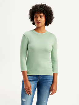 Levi's - Women's Solid Green Sweater